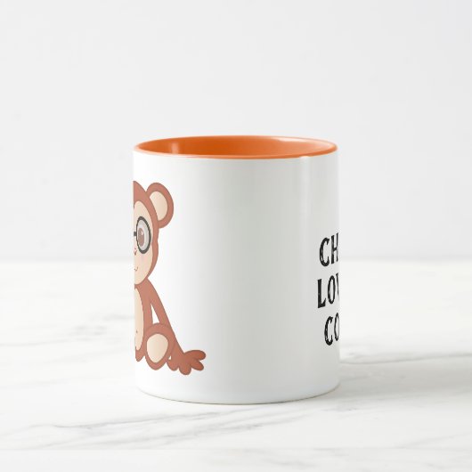 Mug J'Aime Chimply Ma Mug-Cute Monkey Cup (Centre)