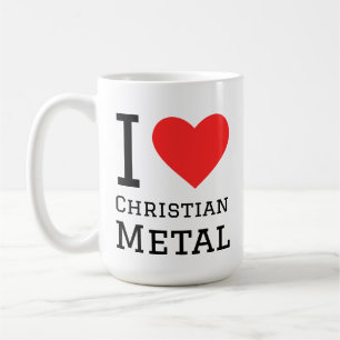 Mug J'aime christian metal carré sticker