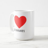 Mug J'aime Cincinnati (Devant gauche)
