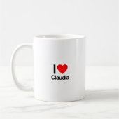 Mug j'aime claudia (Gauche)