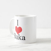 Mug J'aime (coeur) Baka (Devant gauche)