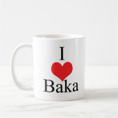 Mug J'aime (coeur) Baka (Gauche)