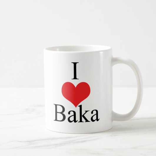 Mug J'aime (coeur) Baka (Droite)