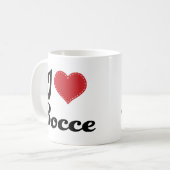 Mug J'aime (coeur) Bocce (Devant gauche)