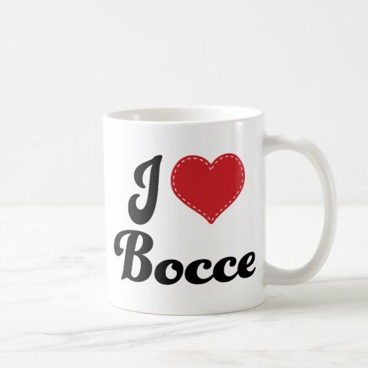 Mug J'aime (coeur) Bocce (Droite)