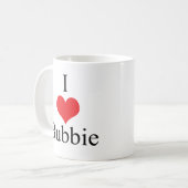 Mug J'aime (coeur) Bubbie (Devant gauche)