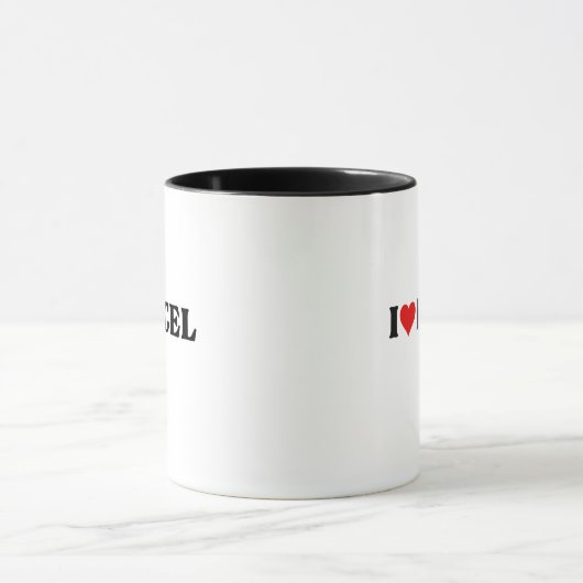 Mug J'aime coeur Excel Funny Spreadsheet Lover (Centre)