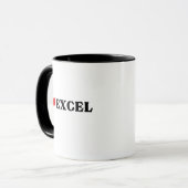 Mug J'aime coeur Excel Funny Spreadsheet Lover (Devant gauche)