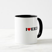 Mug J'aime coeur Excel Funny Spreadsheet Lover (Devant droit)