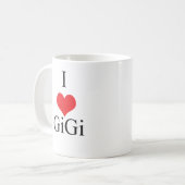 Mug J'aime (coeur) GiGi (Devant gauche)