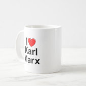 Mug J'aime (coeur) Karl Marx (Devant gauche)
