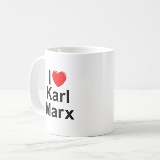 Mug J'aime (coeur) Karl Marx (Devant gauche)