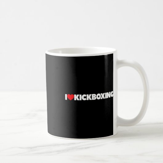 Mug J'aime (cœur) le kickboxing  (Droite)