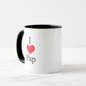 Mug J'aime (coeur) le PAP (Devant gauche)
