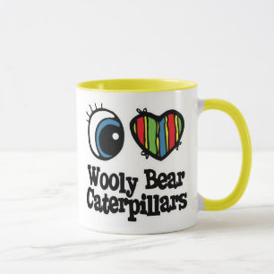Mug J'aime (cœur) les chenilles de l'isabelle