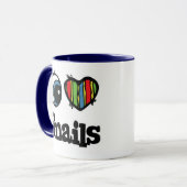 Mug J'aime (coeur) les escargots (Devant gauche)