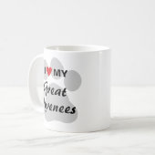 Mug J'aime (coeur) mes Grands Pyrénées (Devant gauche)