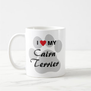 Mug J'aime (coeur) mon cairn Terrier Pawprint