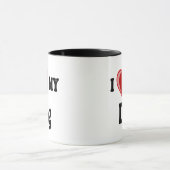 Mug J'aime (coeur) mon chien (Centre)