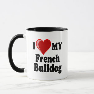 Mug J'aime (coeur) mon chien de bouledogue français