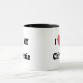 Mug J'aime (coeur) mon chien de Chiweenie (Centre)