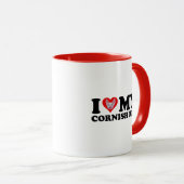 Mug J'aime (Cœur) Mon Cornish Rex (Devant droit)