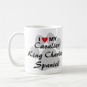 Mug J'aime (coeur) mon épagneul cavalier du Roi
