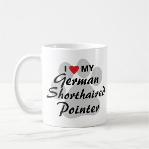 Mug J'aime (coeur) mon indicateur aux cheveux courts