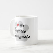 Mug J'aime (coeur) mon Lagotto Romagnolo (Devant gauche)