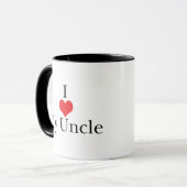 Mug J'aime (coeur) mon oncle (Devant gauche)