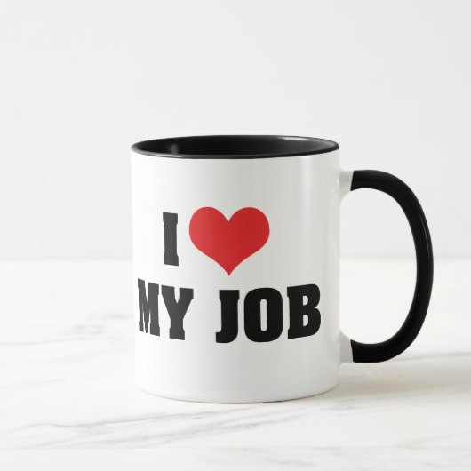 Mug J'aime cœur mon travail (Droite)