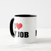Mug J'aime cœur mon travail (Devant gauche)
