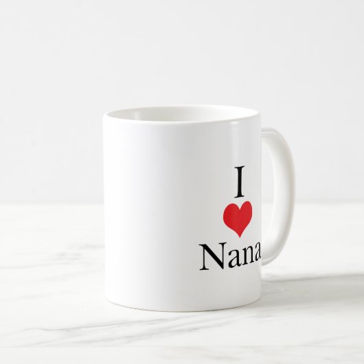 Mug J'aime (coeur) Nana (Devant droit)