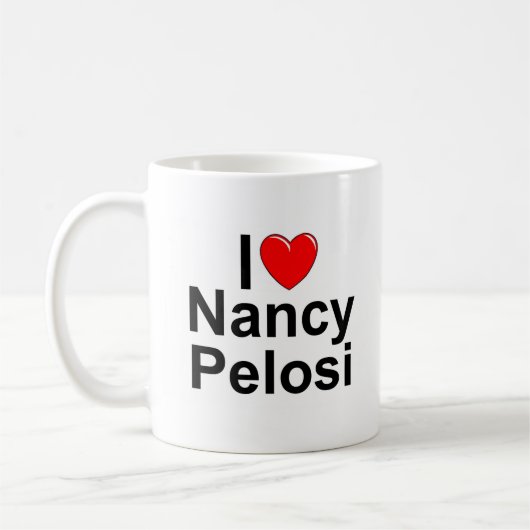 Mug J'aime (coeur) Nancy Pelosi (Gauche)