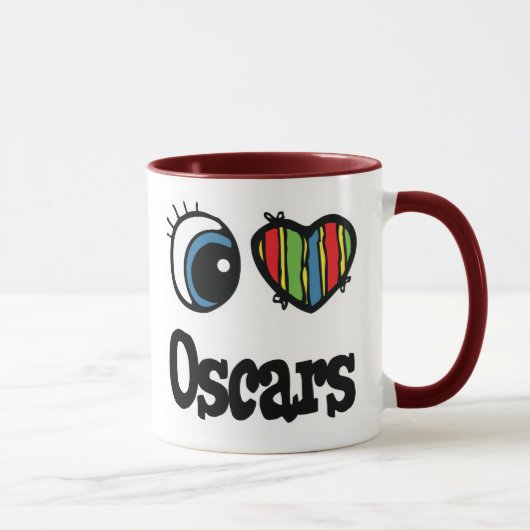 Mug J'aime (Cœur) Oscars (Droite)
