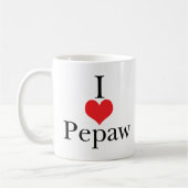 Mug J'aime (coeur) Pepaw (Gauche)