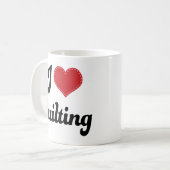 Mug J'aime (coeur) piquer (Devant gauche)