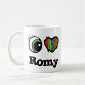 Mug J'aime (cœur) Romy (Gauche)