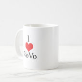 Mug J'aime (coeur) VoVo (Devant gauche)