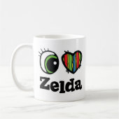 Mug J'aime (Cœur) Zelda (Gauche)