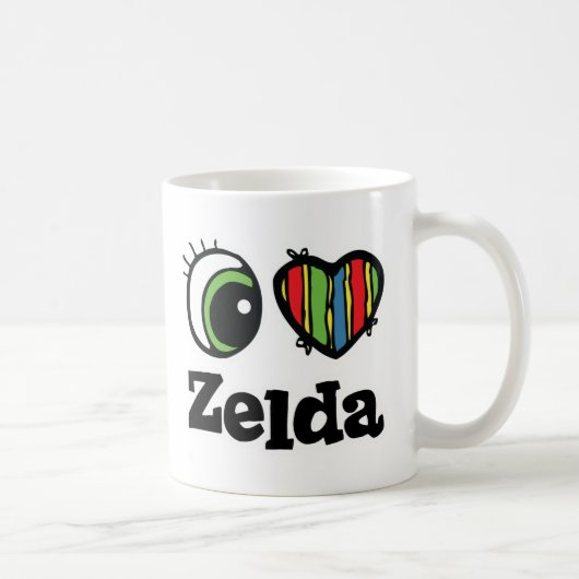 Mug J'aime (Cœur) Zelda (Droite)