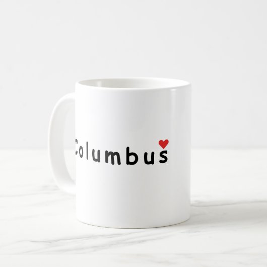 Mug J'aime Columbus (Devant gauche)