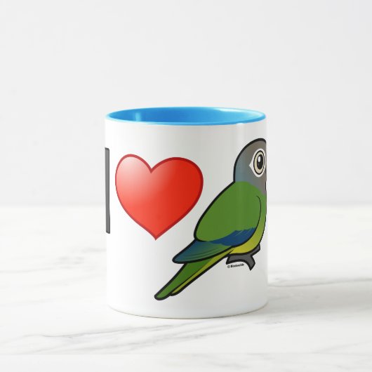 Mug J'aime Conures Sombre-dirigé (Centre)