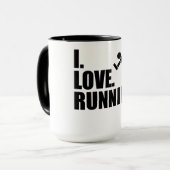 Mug J'aime courir (Devant gauche)