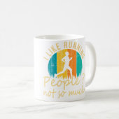 Mug J'aime Courir Les Gens Pas Tant Drôle De Course (Devant droit)
