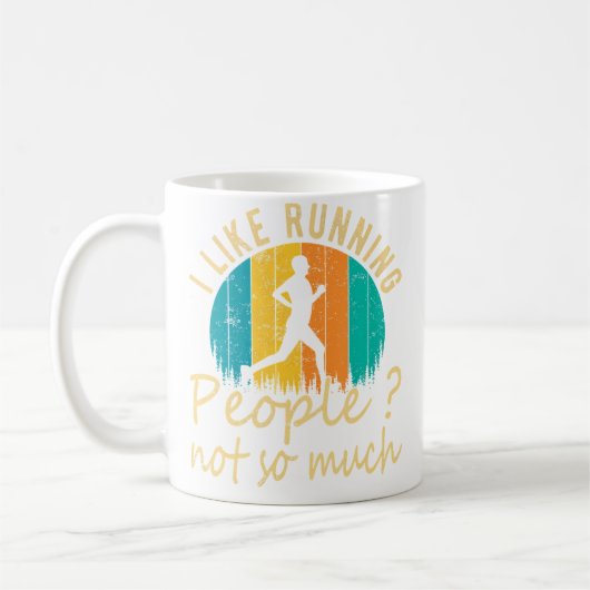 Mug J'aime Courir Les Gens Pas Tant Drôle De Course (Gauche)