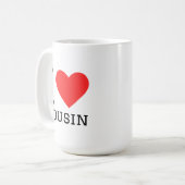 Mug J'aime cousin (Devant gauche)