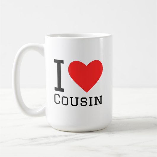 Mug J'aime cousin (Gauche)