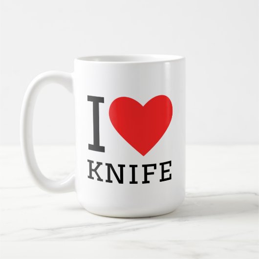 Mug J'aime couteau (Gauche)