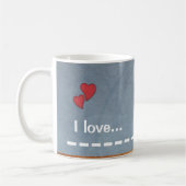 Mug J'aime… Coutume bleu-clair (Gauche)